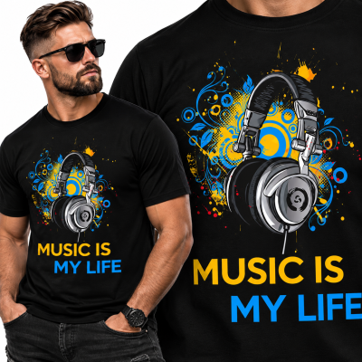 KOSZULKA MUZYCZNA  MUSIC IS